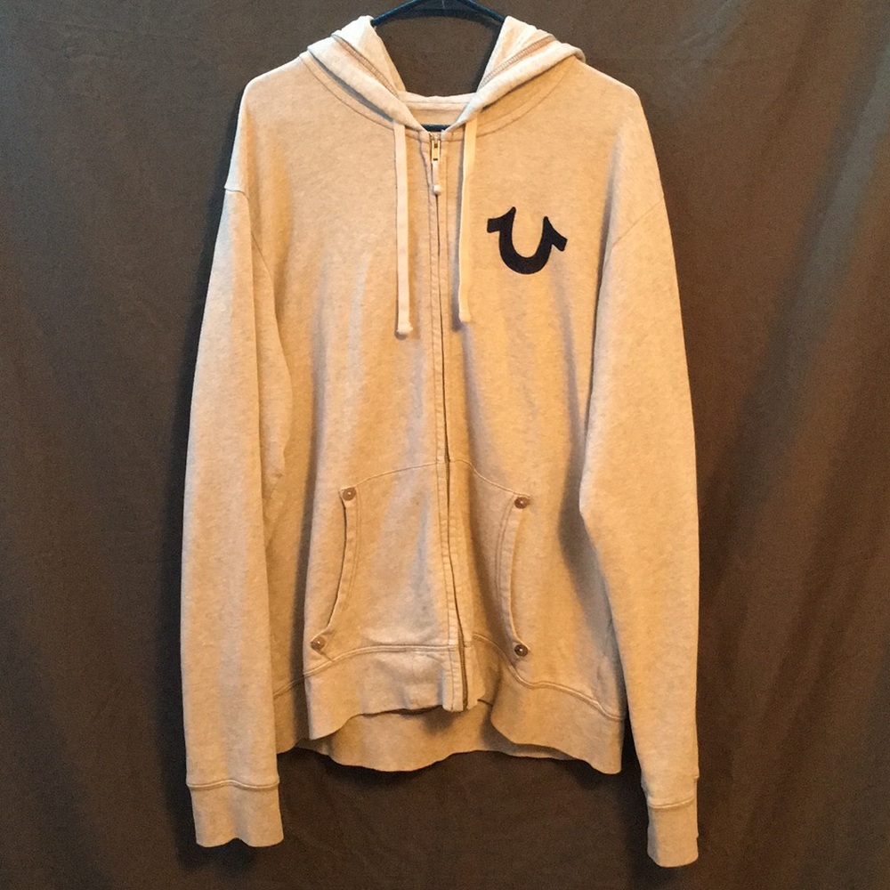 True Religion men’s zip up hoodie
